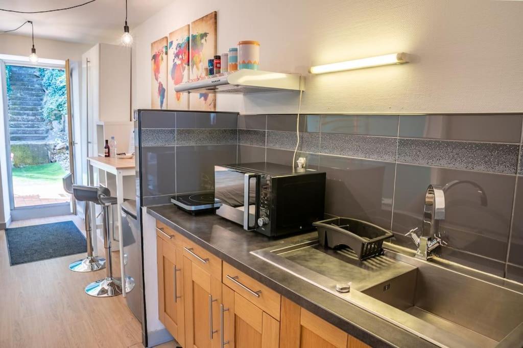 Oo Le Jardin Oo Paisible Studio Equipe Et Bien Place Quimper Eksteriør billede