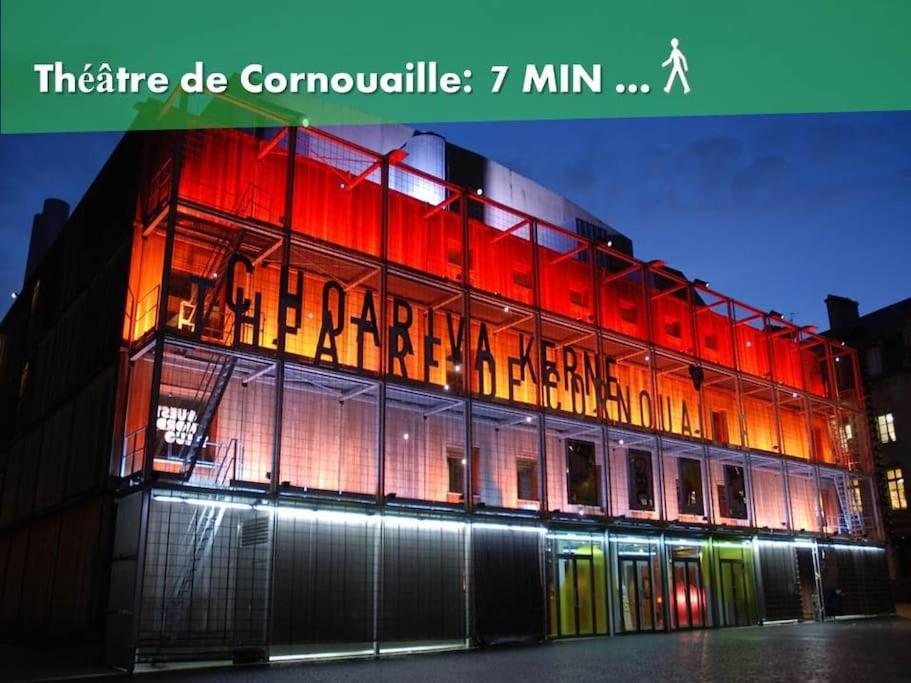 Oo Le Jardin Oo Paisible Studio Equipe Et Bien Place Quimper Eksteriør billede